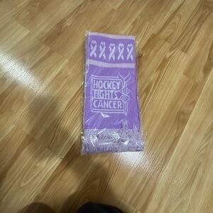 Purple Hockey Fight Cancer Scarf